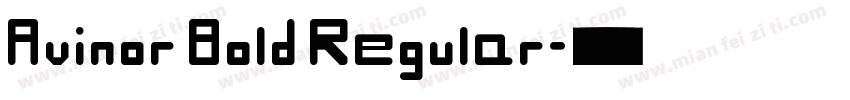 Avinor Bold Regular字体转换